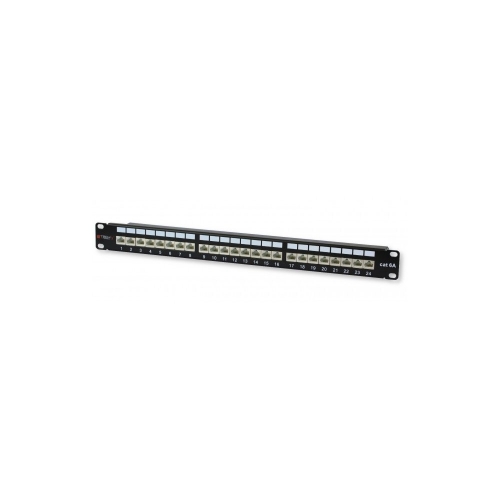 Patch Panel 24 Stp Cat6a Czarny